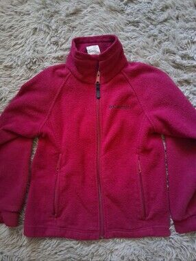 Columbia Girls' Raspberry Pink Full-Zip Fleece Jacket